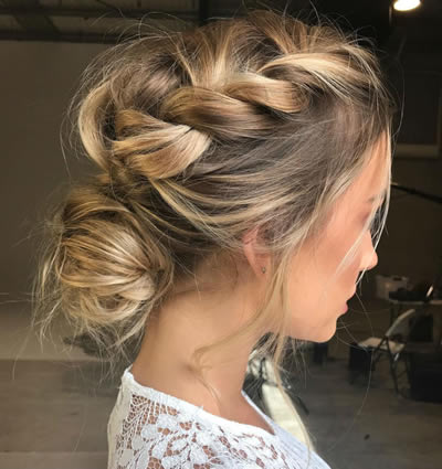 Hairstyles for Weddings TEXTURED LOW UPDOS