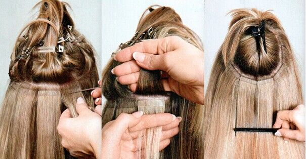 How to apply tape in hair extensions